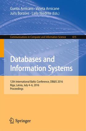 Arnicans / Niedrite / Arnicane |  Databases and Information Systems | Buch |  Sack Fachmedien