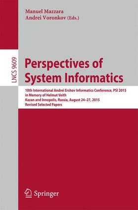 Voronkov / Mazzara |  Perspectives of System Informatics | Buch |  Sack Fachmedien