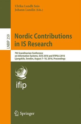 Lundh Snis |  Nordic Contributions in IS Research | Buch |  Sack Fachmedien