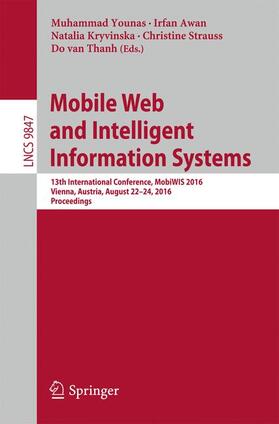 Younas / Awan / Thanh |  Mobile Web and Intelligent Information Systems | Buch |  Sack Fachmedien