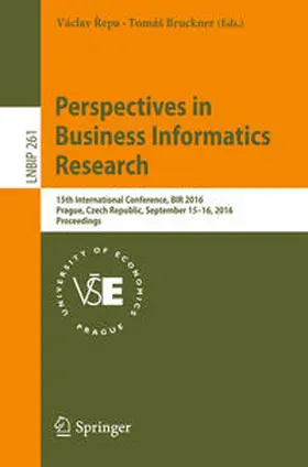 Repa / Repa / Bruckner |  Perspectives in Business Informatics Research | eBook | Sack Fachmedien