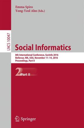 Ahn / Spiro |  Social Informatics | Buch |  Sack Fachmedien