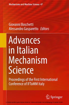Boschetti / Gasparetto |  Advances in Italian Mechanism Science | eBook | Sack Fachmedien