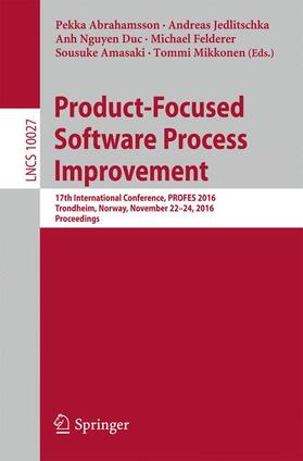 Abrahamsson / Jedlitschka / Mikkonen |  Product-Focused Software Process Improvement | Buch |  Sack Fachmedien