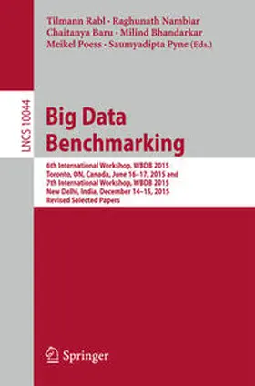 Rabl / Nambiar / Baru |  Big Data Benchmarking | eBook | Sack Fachmedien