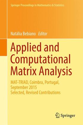 Bebiano |  Applied and Computational Matrix Analysis | Buch |  Sack Fachmedien