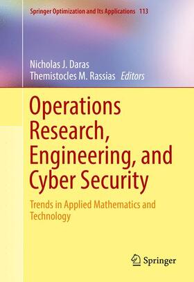 Rassias / Daras |  Operations Research, Engineering, and Cyber Security | Buch |  Sack Fachmedien