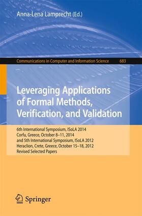 Lamprecht |  Leveraging Applications of Formal Methods, Verification, and Validation | Buch |  Sack Fachmedien