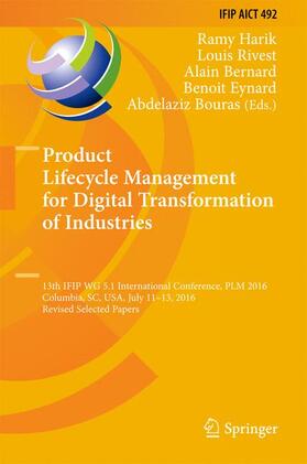 Harik / Rivest / Bouras |  Product Lifecycle Management for Digital Transformation of Industries | Buch |  Sack Fachmedien