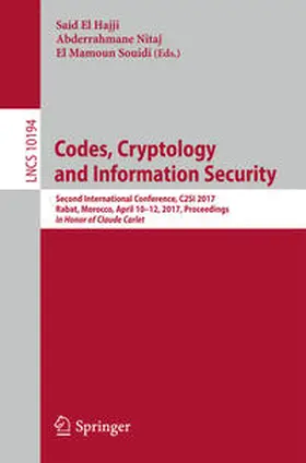 El Hajji / Nitaj / Souidi |  Codes, Cryptology and Information Security | eBook | Sack Fachmedien