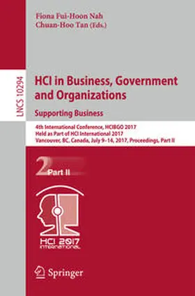 Nah / Tan |  HCI in Business, Government and Organizations. Supporting Business | eBook | Sack Fachmedien