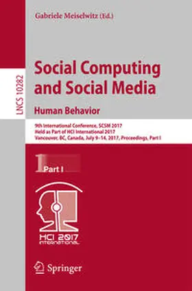 Meiselwitz |  Social Computing and Social Media. Human Behavior | eBook | Sack Fachmedien