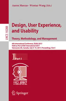 Marcus / Wang |  Design, User Experience, and Usability: Theory, Methodology, and Management | eBook | Sack Fachmedien