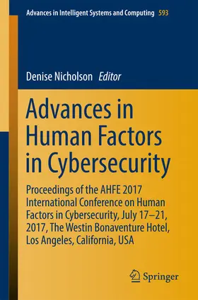 Nicholson | Advances in Human Factors in Cybersecurity | E-Book | sack.de