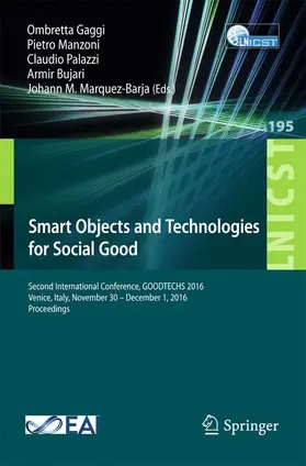 Gaggi / Manzoni / Marquez-Barja |  Smart Objects and Technologies for Social Good | Buch |  Sack Fachmedien