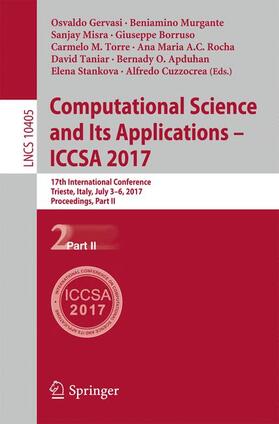 Gervasi / Torre / Murgante |  Computational Science and Its Applications ¿ ICCSA 2017 | Buch |  Sack Fachmedien