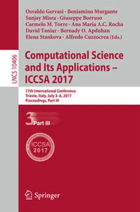 Gervasi / Murgante / Cuzzocrea |  Computational Science and Its Applications – ICCSA 2017 | eBook | Sack Fachmedien