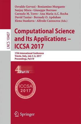 Gervasi / Torre / Murgante |  Computational Science and Its Applications - ICCSA 2017 | Buch |  Sack Fachmedien