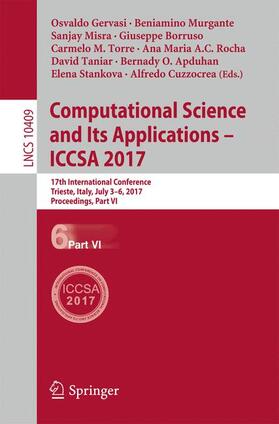 Gervasi / Torre / Murgante |  Computational Science and Its Applications ¿ ICCSA 2017 | Buch |  Sack Fachmedien