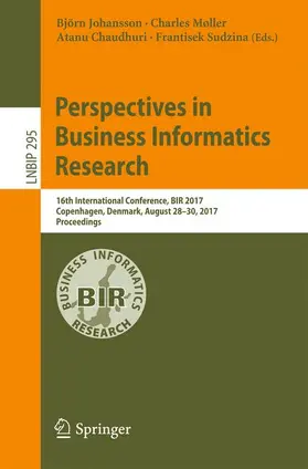 Johansson / Sudzina / Møller |  Perspectives in Business Informatics Research | Buch |  Sack Fachmedien