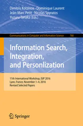 Kotzinos / Laurent / Petit |  Information Search, Integration, and Personlization | eBook | Sack Fachmedien