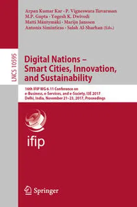 Kar / Ilavarasan / Gupta |  Digital Nations – Smart Cities, Innovation, and Sustainability | eBook | Sack Fachmedien