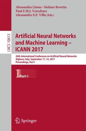 Lintas / Villa / Rovetta |  Artificial Neural Networks and Machine Learning ¿ ICANN 2017 | Buch |  Sack Fachmedien