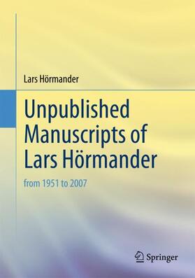 Hörmander |  Unpublished Manuscripts | Buch |  Sack Fachmedien