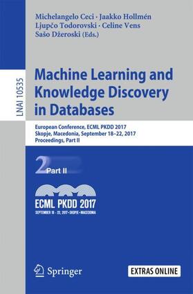 Ceci / Hollmén / Džeroski |  Machine Learning and Knowledge Discovery in Databases | Buch |  Sack Fachmedien