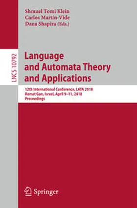 Klein / Martín-Vide / Shapira |  Language and Automata Theory and Applications | eBook | Sack Fachmedien