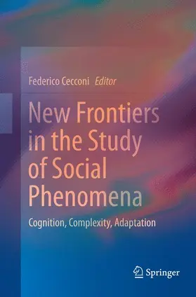 Cecconi |  New Frontiers in the Study of Social Phenomena | Buch |  Sack Fachmedien