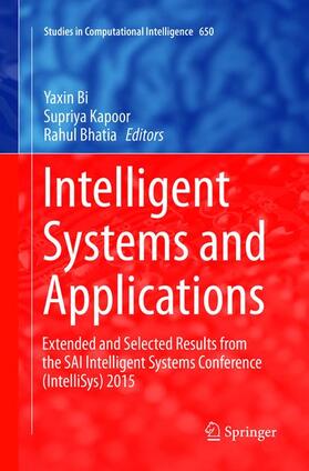 Bi / Bhatia / Kapoor |  Intelligent Systems and Applications | Buch |  Sack Fachmedien