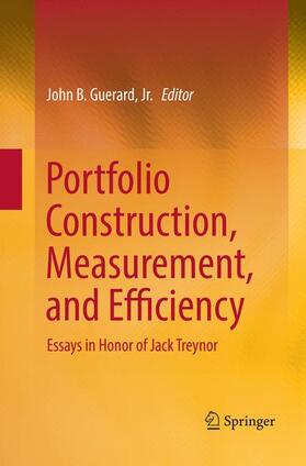 Guerard / Guerard, Jr. |  Portfolio Construction, Measurement, and Efficiency | Buch |  Sack Fachmedien