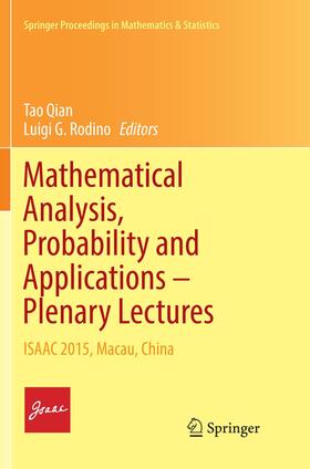 Rodino / Qian |  Mathematical Analysis, Probability and Applications ¿ Plenary Lectures | Buch |  Sack Fachmedien