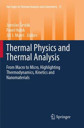 Šesták / Mareš / Hubík |  Thermal Physics and Thermal Analysis | Buch |  Sack Fachmedien