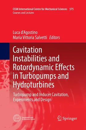 Salvetti / d'Agostino |  Cavitation Instabilities and Rotordynamic Effects in Turbopumps and Hydroturbines | Buch |  Sack Fachmedien