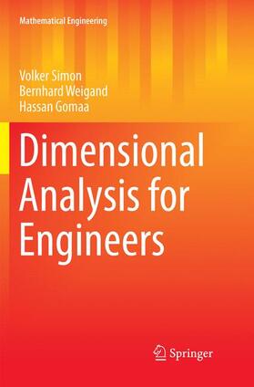 Simon / Weigand / Gomaa |  Dimensional Analysis for Engineers | Buch |  Sack Fachmedien