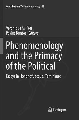 Kontos / Fóti |  Phenomenology and the Primacy of the Political | Buch |  Sack Fachmedien