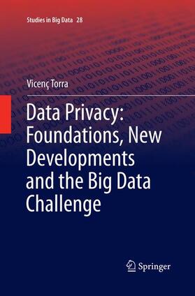 Torra |  Data Privacy: Foundations, New Developments and the Big Data Challenge | Buch |  Sack Fachmedien