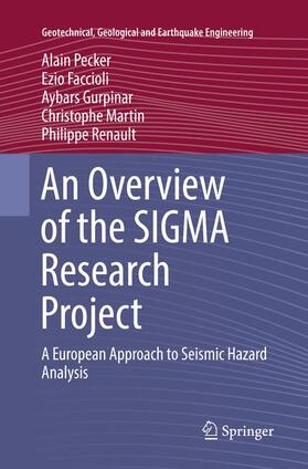Pecker / Faccioli / Renault |  An Overview of the SIGMA Research Project | Buch |  Sack Fachmedien