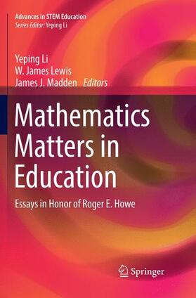 Li / Madden / Lewis |  Mathematics Matters in Education | Buch |  Sack Fachmedien
