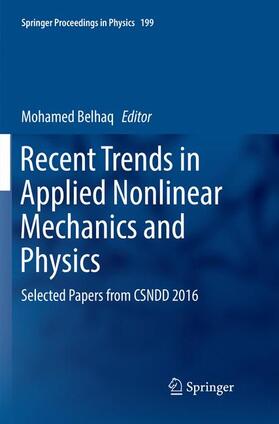 Belhaq |  Recent Trends in Applied Nonlinear Mechanics and Physics | Buch |  Sack Fachmedien