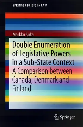 Suksi |  Double Enumeration of Legislative Powers in a Sub-State Context | Buch |  Sack Fachmedien