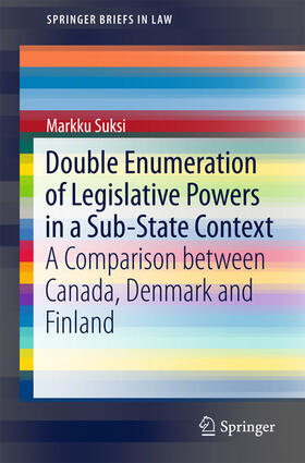 Suksi |  Double Enumeration of Legislative Powers in a Sub-State Context | eBook | Sack Fachmedien