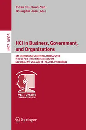 Nah / Xiao |  HCI in Business, Government, and Organizations | eBook | Sack Fachmedien