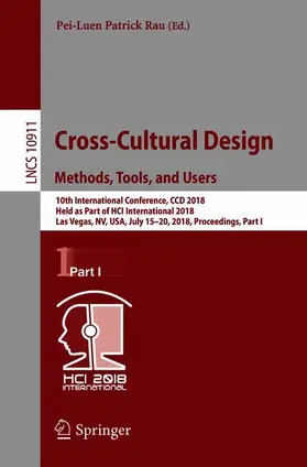 Rau |  Cross-Cultural Design. Methods, Tools, and Users | Buch |  Sack Fachmedien