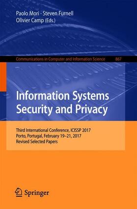 Mori / Camp / Furnell |  Information Systems Security and Privacy | Buch |  Sack Fachmedien