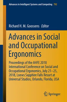 Goossens |  Advances in Social and Occupational Ergonomics | eBook | Sack Fachmedien