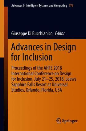 Di Bucchianico |  Advances in Design for Inclusion | Buch |  Sack Fachmedien