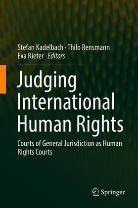 Kadelbach / Rieter / Rensmann |  Judging International Human Rights | Buch |  Sack Fachmedien